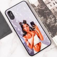TPU+PC чохол Prisma Ladies для Xiaomi Redmi 9A – Bla111111ck in White