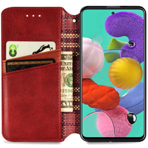 Шкіряний чохол-книжка GETMAN Cubic (PU) для Xiaomi Redmi 9A – Червоний