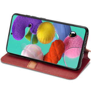 Шкіряний чохол-книжка GETMAN Cubic (PU) для Xiaomi Redmi 9A – Червоний