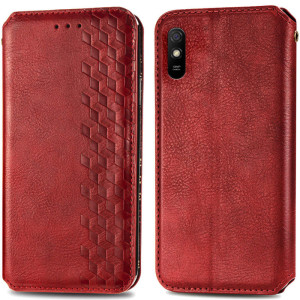 Шкіряний чохол-книжка GETMAN Cubic (PU) для Xiaomi Redmi 9A – Червоний