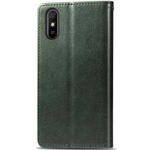 Шкіряний чохол-книжка GETMAN Gallant (PU) для Xiaomi Redmi 9A – Зелений