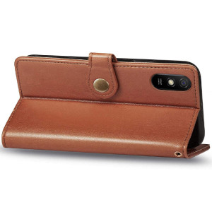Шкіряний чохол-книжка GETMAN Gallant (PU) для Xiaomi Redmi 9A – Коричневий