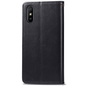 Шкіряний чохол-книжка GETMAN Gallant (PU) для Xiaomi Redmi 9A – Чорний
