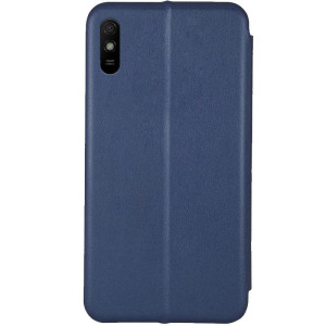 Шкіряний чохол-книжка Classy для Xiaomi Redmi 9A – Темно-синій