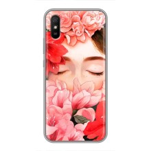 Чехлы (ART) Цветы на Xiaomi Redmi 9A (VPrint) (Глаза в цветах)