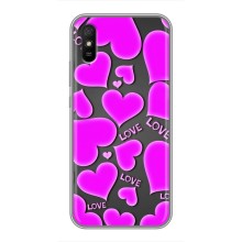 Чехлы для любимой на Сяомі Редмі 9А (VPrint) (Pink hearts)