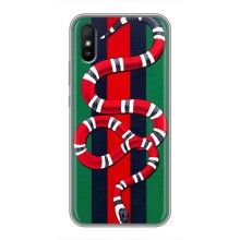 Чохли  GUCCI для Сяомі Редмі 9А (AlphaPrint) (Gucci змія)