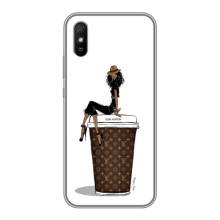 Чехлы Луи Витон для Xiaomi Redmi 9A (AlphaPrint - LOUIS VUITTON) (кофе LOUIS VUITTON)