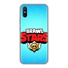 Чехлы Brawl Stars для Xiaomi Redmi 9A (AlphaPrint) – Лого Бравл Старс