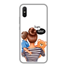 Чехол с печатью для Xiaomi Redmi 9A - (Мама с ребенком) (AlphaPrint) – Мама с сыном