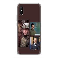 Чехол для Xiaomi Redmi 9A (AlphaPrint - с принтом Зеленского) – Президент