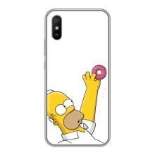 Чехол с Симпсонами для Xiaomi Redmi 9A (VPrint) – Гомер с пончиком