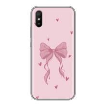 Чехол банты для Xiaomi Redmi 9A – Бант на розовом