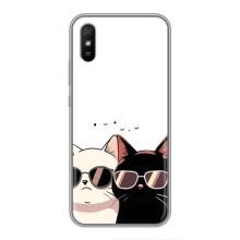 Чехол с рисунком кот на Xiaomi Redmi 9A – Коты в очках