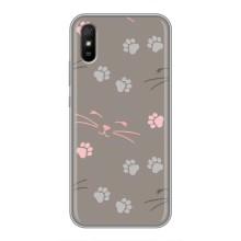 Чехол с рисунком кот на Xiaomi Redmi 9A – Лапы и усы