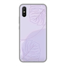 Чехол цветочный дизайн для Xiaomi Redmi 9A – Монстера фиолетовая