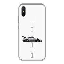 Чехол с авто Порше для Xiaomi Redmi 9A – белый Порше