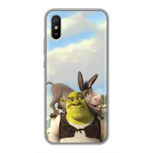 Чехол с мультфильмом Шрек на Xiaomi Redmi 9A – Шрек и осел