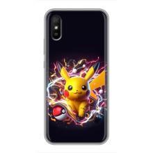 Чехол с Пикачу на Xiaomi Redmi 9A – Пикачу с мячом