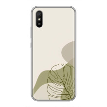 Силиконовый чехол с принтом в цветах на Xiaomi Redmi 9A – Монстера зелёная