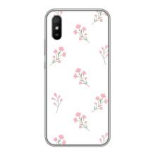 Чехол с розовым рисунком для Xiaomi Redmi 9A – Розовые цветы