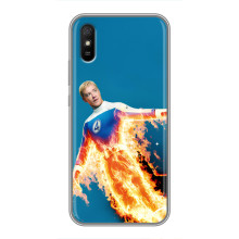 Чехол с принтом Фантастическая четверка для Xiaomi Redmi 9A – Человек-Факел