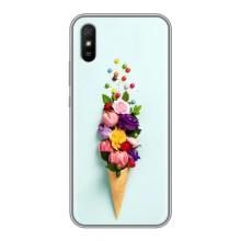 Чохли з тематикою "КВІТИ" на Xiaomi Redmi 9A (Квітка-морозиво)