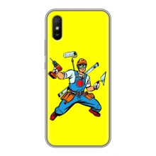 Силиконовый бампер (Работники) на Xiaomi Redmi 9A (Строитель)