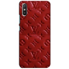 Текстурный Чехол Louis Vuitton для Редми 9а – Красный ЛВ