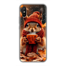 Друкований чохол 'Звірята з кавою' для Xiaomi Redmi 9A – Білка з кавою