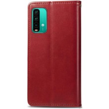 Кожаный чехол книжка GETMAN Gallant (PU) для Xiaomi Redmi Note 9 4G / 9 Power / Redmi 9T – Красный