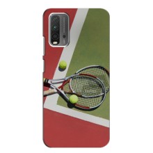 Чехлы с принтом Спортивная тематика для Xiaomi Redmi 9T – Ракетки теннис