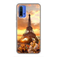 Чехол Эйфелева Башня для Xiaomi Redmi 9T - (AlphaPrint) (Солнечная башня)