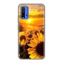 Чохол з Квітами для Xiaomi Redmi 9T (поле соняшників)
