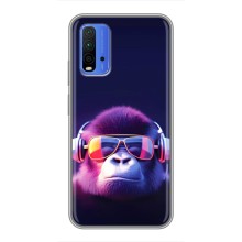 Чохол з Мавпами Xiaomi Redmi 9T - (AlphaPrint) (Стильна мавпа)