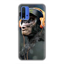 Чохол з Мавпами Xiaomi Redmi 9T - (AlphaPrint) (В навушниках)