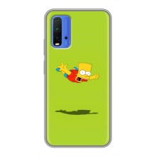Чехол с Симпсонами для Xiaomi Redmi 9T (VPrint) (Барт Симпсон)