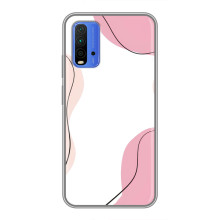 Чохол квітковий дизайн для Xiaomi Redmi 9T – Рожевий фон