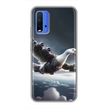 Чехол с мемом Тралалело тралала на Xiaomi Redmi 9T (Бомбардини гусини)