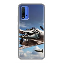Чехол с мемом Тралалело тралала на Xiaomi Redmi 9T (Бомбардиро крокодило)