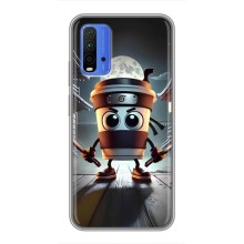 Чехол с мемом Тралалело тралала на Xiaomi Redmi 9T (Капучино асасино)