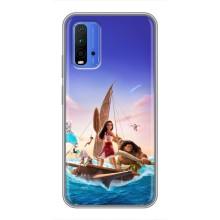 Чехол с мультфильмом Моана Xiaomi Redmi 9T (Моана и Мауи)