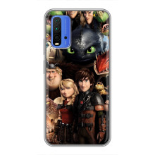 Чехол как приручить дракона на Xiaomi Redmi 9T (Персонажи дракона)