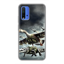 Чехол с мемами тралалело тралала для Xiaomi Redmi 9T – Гусини и крокодило
