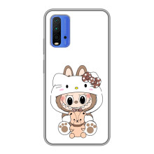 Чехол с принтом Лабубу для Xiaomi Redmi 9T – Белый Лабубу