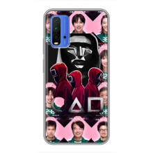 Чохол Гра в кальмара для Xiaomi Redmi 9T – Персонажі гри кальмара