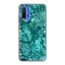 Мраморный чехол на Xiaomi Redmi 9T (VPrint) (Зеленый мрамор)