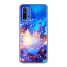 Рождественские Чехлы для Xiaomi Redmi 9T (VPrint) (Рождественский город)