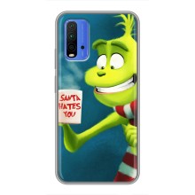 Різдвяні Чохли для Xiaomi Redmi 9T (VPrint) (Зелений Грінч)