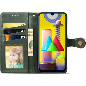 Шкіряний чохол-книжка GETMAN Gallant (PU) для Xiaomi Redmi A1+ / Poco C50 / A2+ – Зелений